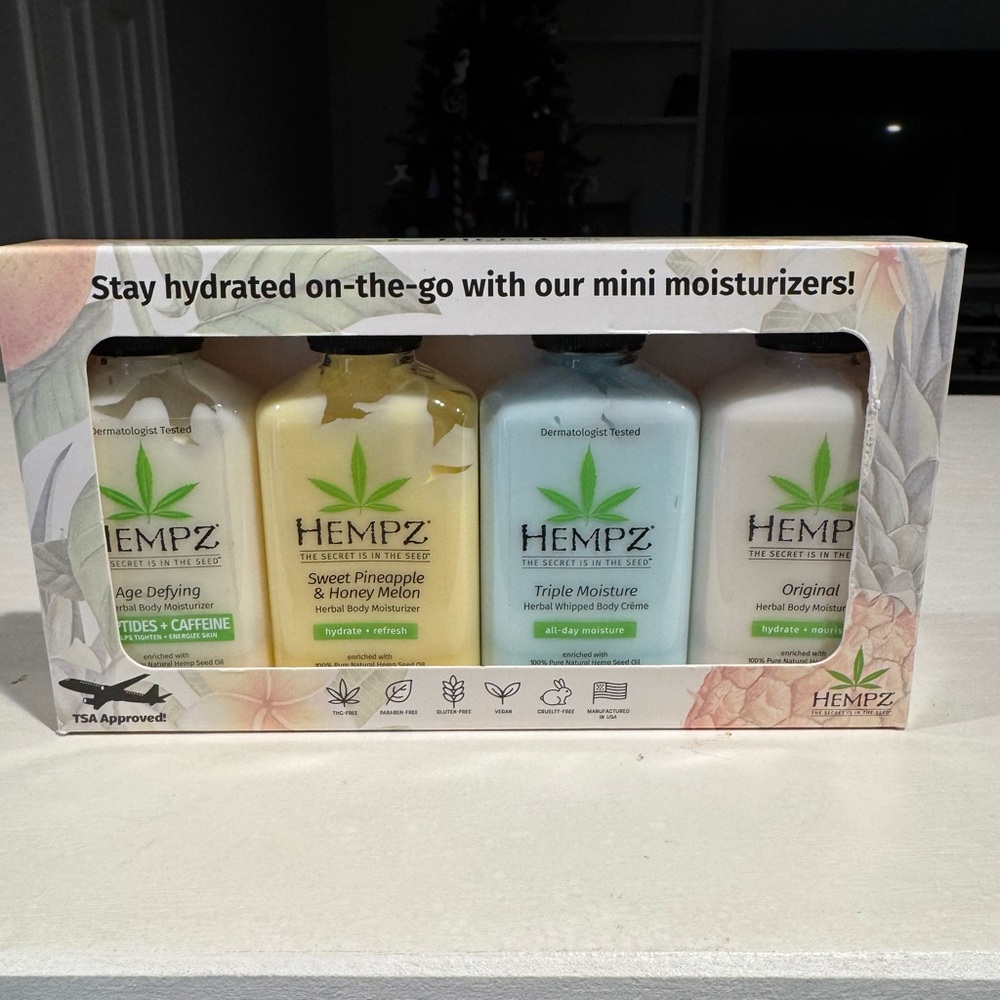 Hempz Mini Moisturizers Set - 4 bottles 2.25 oz each